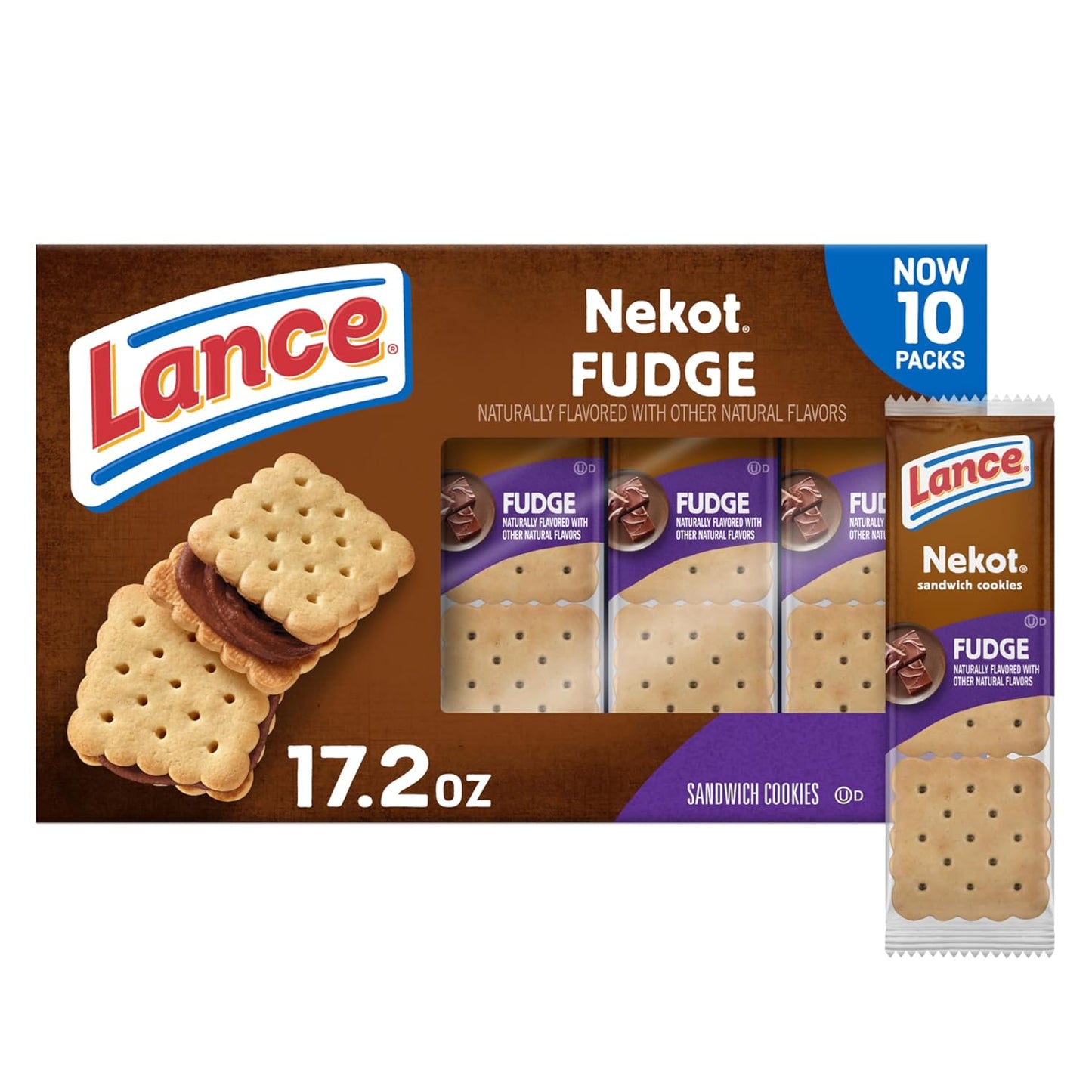 Toasty Peanut Butter Sandwich Crackers - 10 Individually Wrapped Packs with 6 Sandwiches Each!