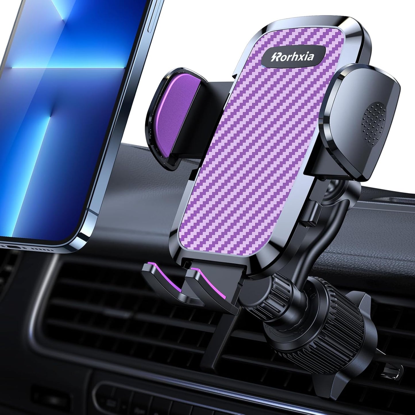 Car Vent Phone Mount - Universal Clip for iPhone & Samsung, Never Block Your A/C!