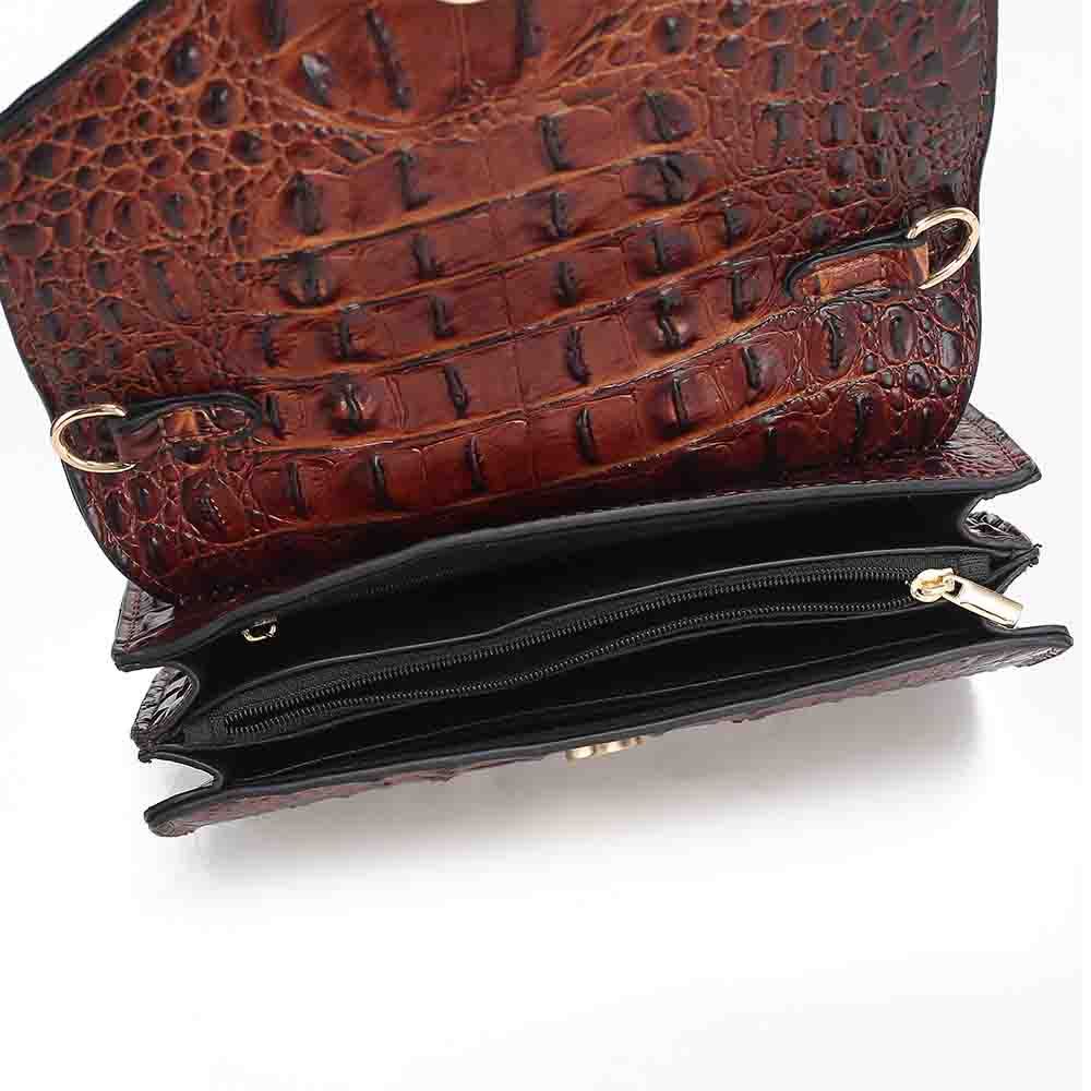 MKF Collection Vanta Saddle Croc-Embossed Shoulder Bag – Chic Luxury by Mia K