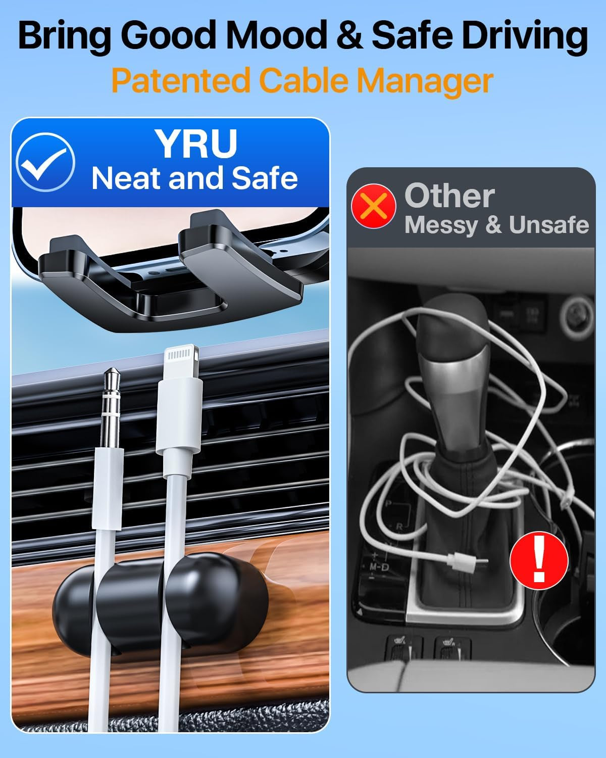2025 Upgraded Car Phone Holder - Sturdy Metal Hook Clip, Ultimate Vent Mount for iPhone 16/15/14/13 & Samsung Android - No More Bumps! Compatible with All Smartphones - Sleek Black Design