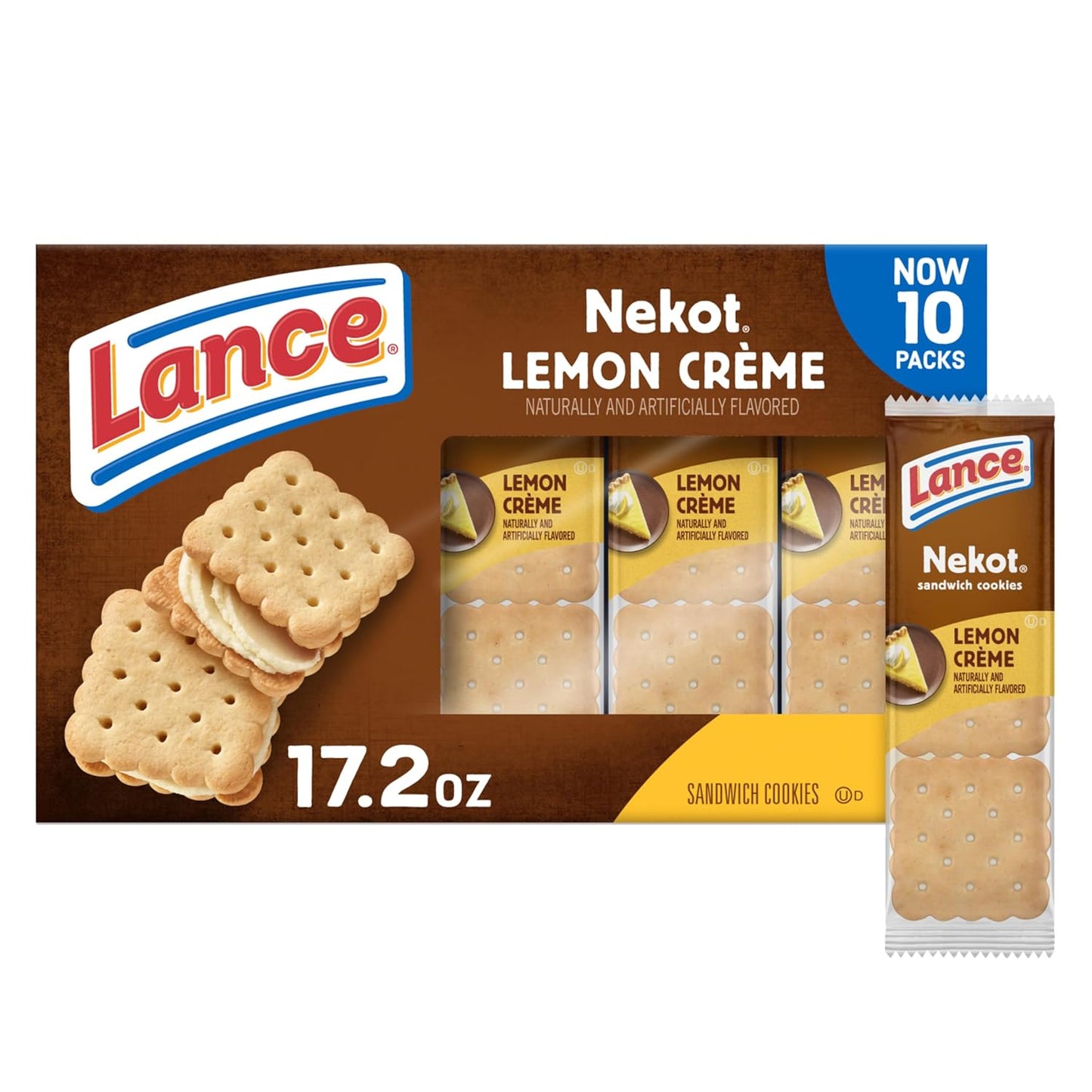 Toasty Peanut Butter Sandwich Crackers - 10 Individually Wrapped Packs with 6 Sandwiches Each!