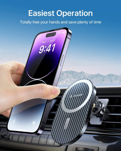 Magnetic Car Mount Pro - Strongest Magnet, Perfect for iPhone 16/15/14/13 Pro Max & Samsung S24/S23, Big Phone Friendly, Ultimate Stability for Your Drive!