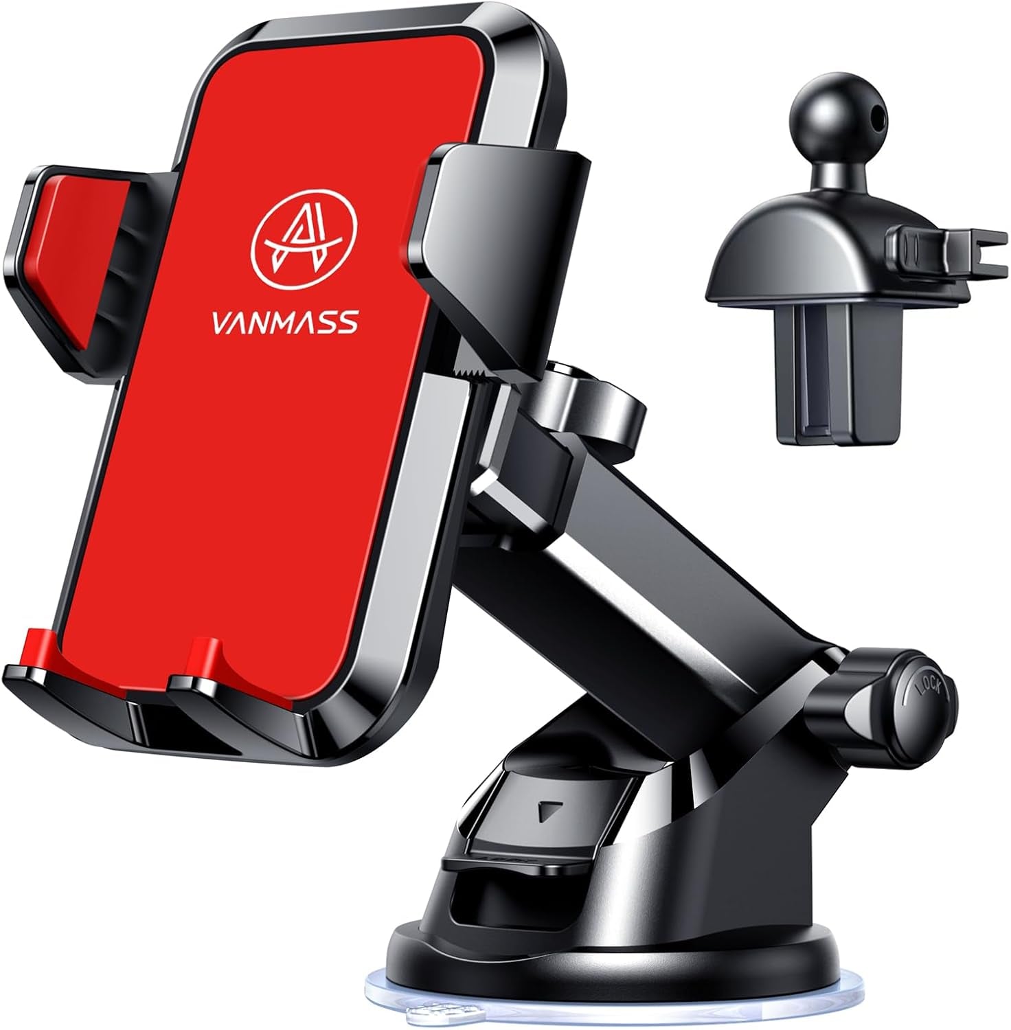 2025 Ultimate Car Phone Holder by  - Military-Grade Suction Mount for Dashboard & Windshield - Perfect for iPhone 16 Pro Max & Samsung S24