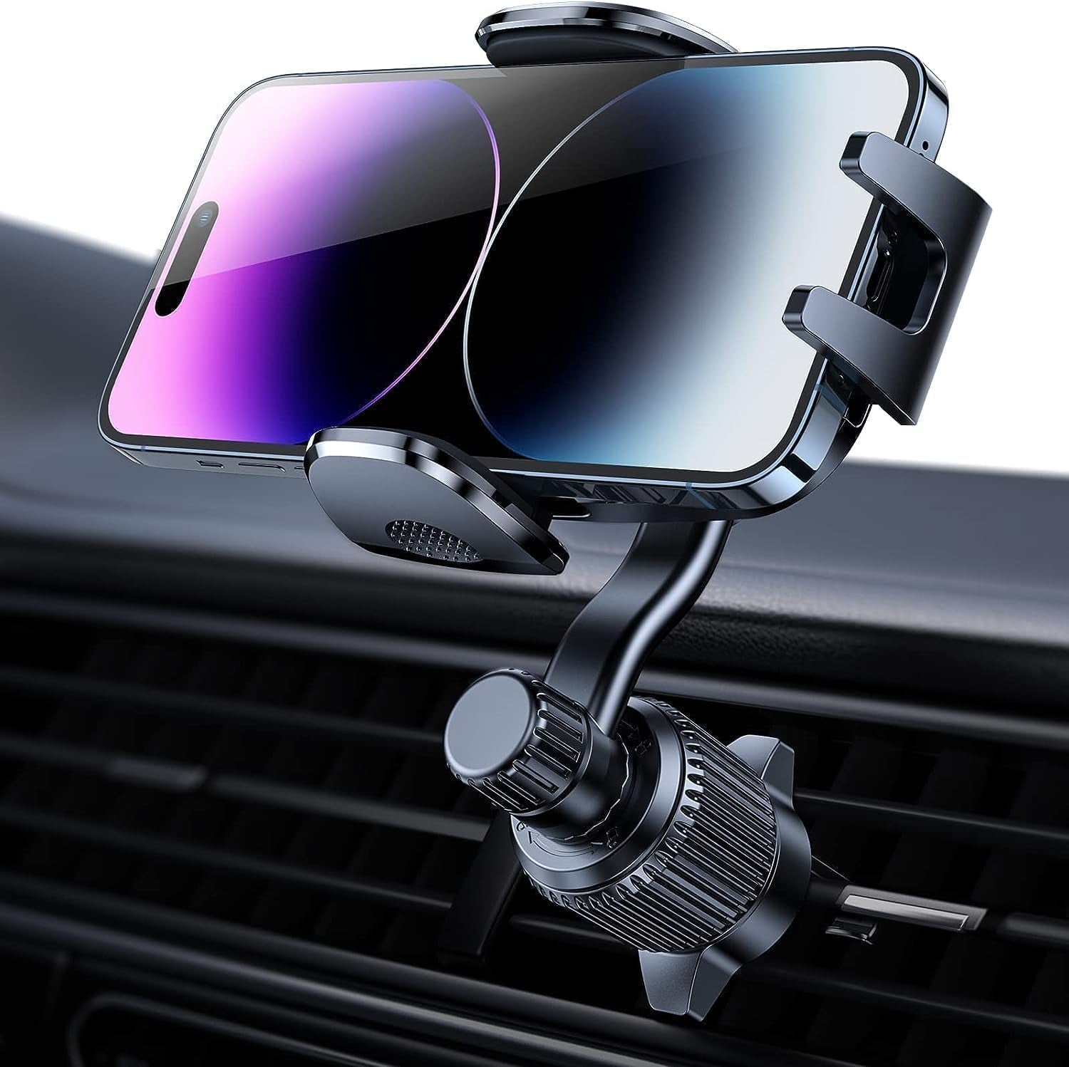 Car Vent Phone Mount - Universal Clip for iPhone & Samsung, Never Block Your A/C!