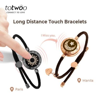 totwoo Long Distance Touch Bracelets for Couples