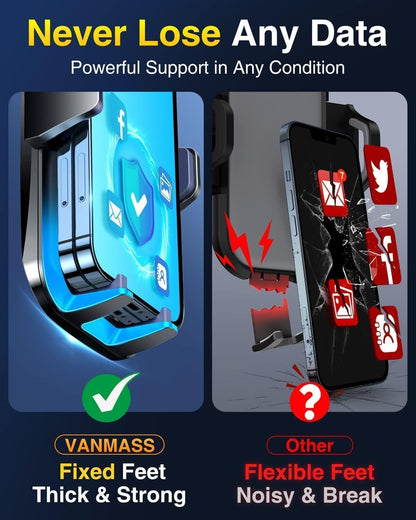 2025 Ultimate Car Phone Holder by  - Military-Grade Suction Mount for Dashboard & Windshield - Perfect for iPhone 16 Pro Max & Samsung S24