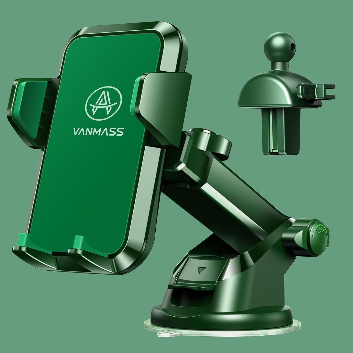 2025 Ultimate Car Phone Holder by  - Military-Grade Suction Mount for Dashboard & Windshield - Perfect for iPhone 16 Pro Max & Samsung S24