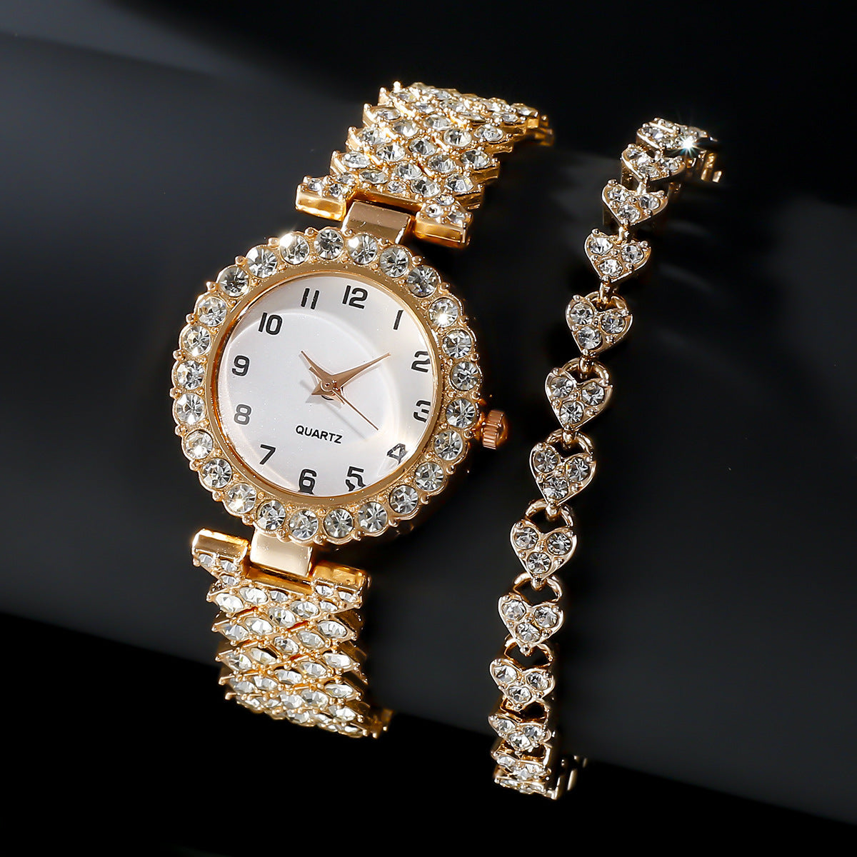 2pcs Luxury Fashion Women Watch Set