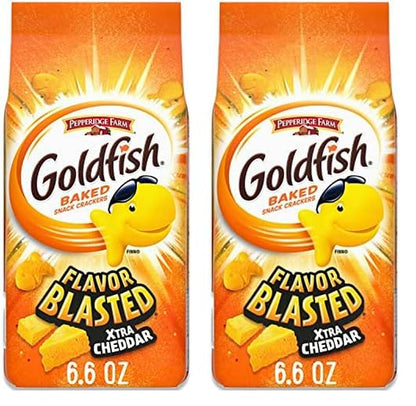 Indulge in  Flavor Blasted Xtra Cheddar Cheese Crackers - 6.6 Oz Baked Snack Bag!